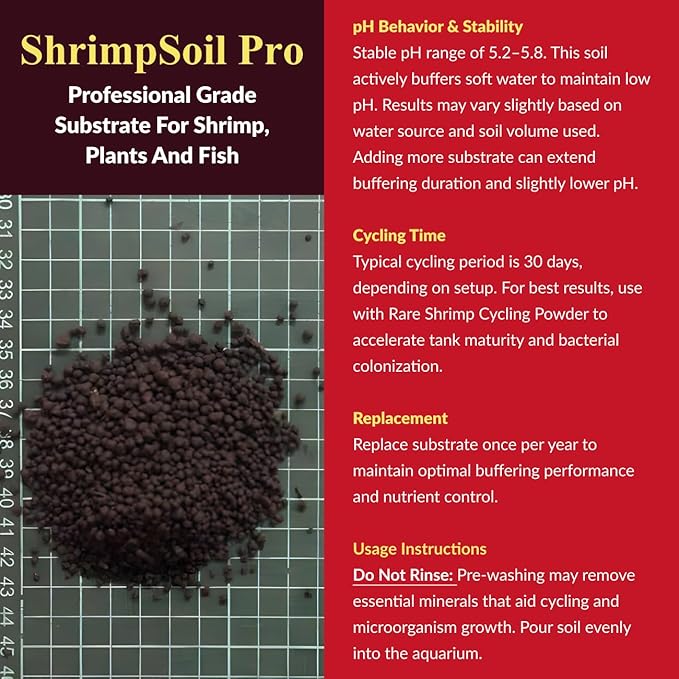 ShrimpSoil Pro - Freshwater Shrimp & Aquatic Plant Soil | Professional Buffering Substrate for Caridina & Neocaridina Shrimp | Aquarium Soil for Live Plants, Aquascapes & Aquasoil Setups (1L)