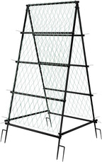 unho Garden Trellis for Climbing Plants with Tough Nylon Netting, 6ft Tall Sturdy Rustproof Metal Plant Support Tower for Vegetable Fruit Vine Cucumber Garden Lightweight，Outdoor