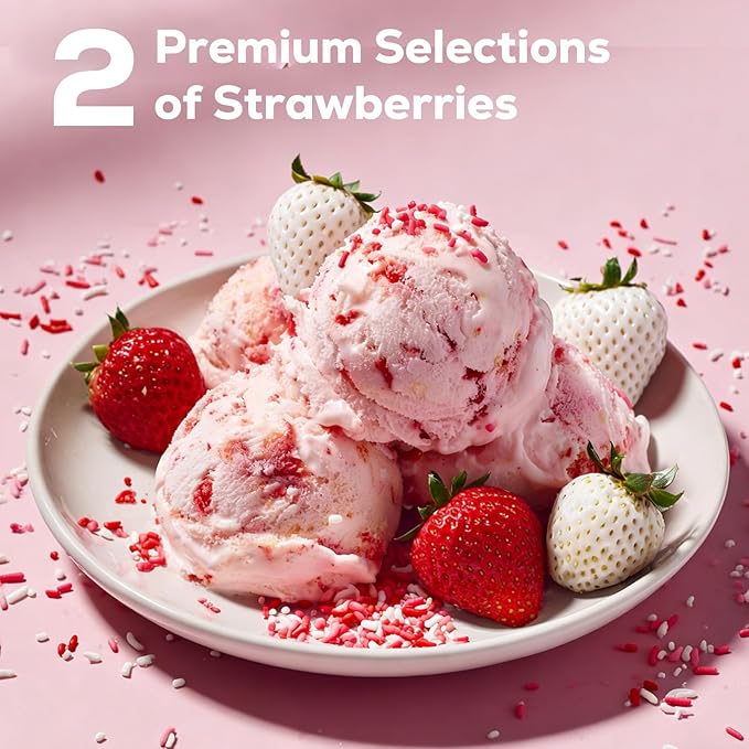 12-Pod Strawberry Seed Kit Compatible with All Hydroponics, 2 Pack Varieties: Big Fruited Red & White Alpine Strawberry - Universal Seed Starter Pods, Easy to Grow, High Germination