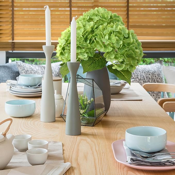 Leftover 21" Green Hydrangea Artificial Flowers,3 Pcs Real Touch Hydrangea Flowers with Butterflies for Centerpiece Table Decorations,Floral Arrangements for Coffee Table Decor,Living Room Decor
