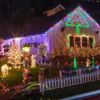 4 Pack Solar String Lights for Outside, 170 FT Total 480 LED Solar Chrismas Lights Outdoor with 8 Modes & Memory Function, Waterproof Twinkle Light for Xmas Tree Yard Party Decorations (Multicolor)