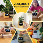 PLANTSIO Ivy Interactive AI Desk Companion, Smart Plant Pet with 100+ Expressions, Cute Indoor Planter for Office Decor, Unique Gift for Plant Lovers & Coworkers(Ivory)