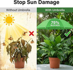 Upgraded Plant Umbrellas for Outdoor Plants, 26" Larger Garden Plant Umbrella Shade with Adjustable Hight, 43.4" Higher Sun Shade for Plants, Potted Plant, Garden Beds