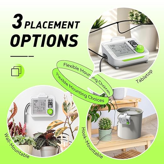 RAINPOINT Large Display Automatic Plant Waterer Indoor for Pot Plant,Cycle & Soak Mode Vacation Self Watering Drip Irrigation System Device Kit Herb Garden Greenhouse Grow Tent Water 10-15 Plants
