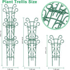 Plant Trellis for Potted Plants 12 Pack Stackable Indoor Outdoor Climbing Houseplant Support with Garden Wire for Pothos Hoya Ivy Flower