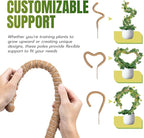 Mcbazel 2 Pack 27.5 Inch Bendable Moss Pole for Plants Monstera - Coco Coir Plant Support Stakes for Climbing Indoor Pothos, Potted Climbers & Philodendron - Flexible Stick Kit with Full Garden Ties