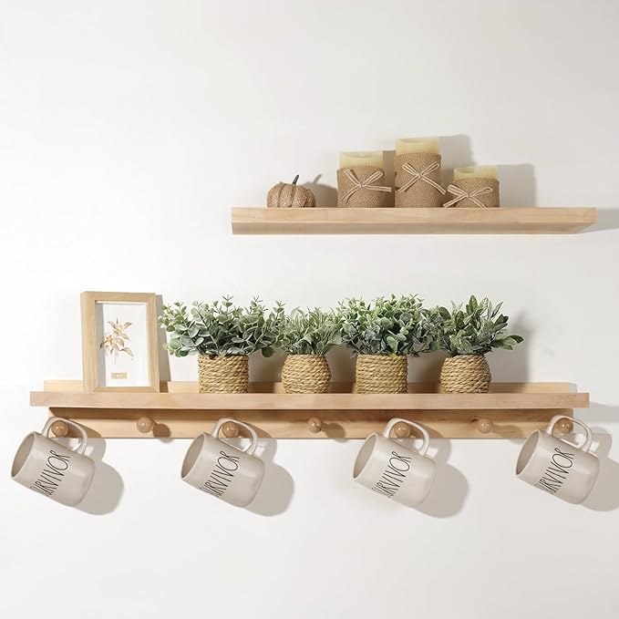 Small Fake Potted Plants: 7 Inches Artificial Plants with Seagrass Handwoven Planters, Indoor Farmhouse Spring Decorations, Eucalyptus Plant for Home Bathroom Office Shelf Tabletop Desk Room Decor