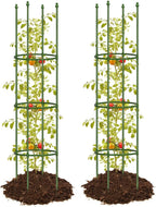 joyhalo 2 Pack Tomato Cage for Garden, Up to 59 Inch Heavy-Duty Tomato Trellis, Height Adjustable Garden Trellis for Climbing Plants Vegetables Flowers Cucumber Peony