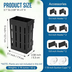 Borlech Upgraded Large Aquarium Plant Holder with Hooks and Suction Cups for Fish Tank Aquaponic Plant Cultivation and Aquascape Decorations (Black)