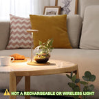 Plant Grow Light for Indoor Plant,Bamboo Mini LED Grow Light Garden,Height Adjustable,Automatic Timer with 8/12/16 Hours