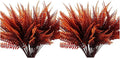 UV Resistant Lifelike Artificial Boston Fern - 2024 New Faux Boston Ferns Outdoor Planter Large, Realistic Fake Feen Hanging Silk Fern Stems Indoor Basket Plant Urn Fillers Front Porch (6, Red)