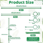 18Pcs Plant Stakes,16inch & 12inch Adjustable Plant Support Stake Plant Sticks for Indoor Outdoor Green Poles with Rings Clips & Ties for Potted Plants Monstera Tomato Orchid Flower