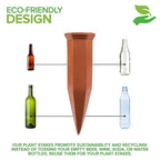 Modern Innovations Ceramic Terracotta Self Watering Spikes (6 Pack) Vacation Automatic Plant Waterer Devices, Indoor/Outdoor Planter Insert, Terra-Cotta Stakes for Potted Plants, Auto-Water System