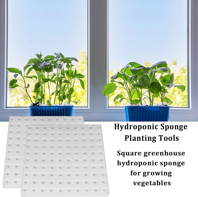 200 Pack Hydroponic Sponge Planting Tool Square Seedling Sponges Greenhouse Hydroponic Sponge Hydroponic Vegetable Planting Sponge for Small Bud Growth