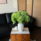 DUYONE 4Pcs Green 22 inch Lifelike Artificial Hydrangea, Large Flowers Artificial Flowers Dry Flowers Outdoor Wedding Christmas Office Family Party Living Room Table Decoration