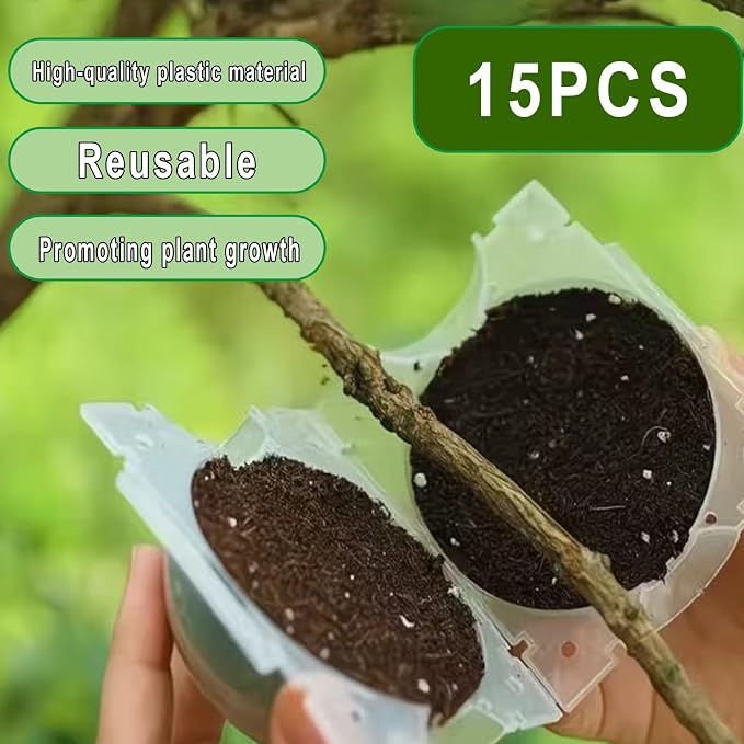Markeny Reusable Plant Rooting Ball, Plant Propagation Root Ball Effective Invisible Propagation(15PCS), White