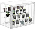 Clear Mini Greenhouse Indoor, Small Portable Tabletop Green House with Magnetic Door for Seed Starting, Plant Grow Warmer and Home Gardening Display