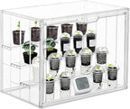 Clear Mini Greenhouse Indoor, Small Portable Tabletop Green House with Magnetic Door for Seed Starting, Plant Grow Warmer and Home Gardening Display