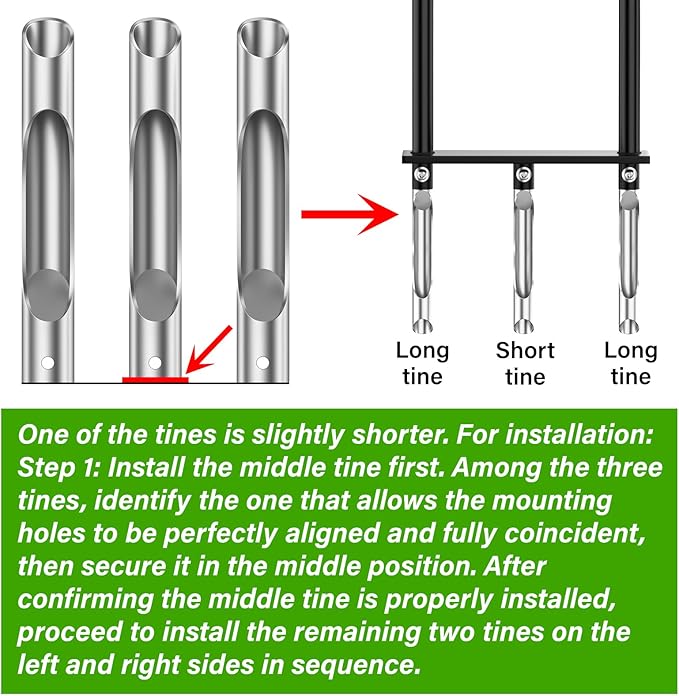 VASALAID Lawn Aerator Tool, Manual Core Lawn Aerator with 3 Stainless Steel Hollow Tines, Heavy Duty Grass Aerating Tool for Compacted Soil & Lawn Care
