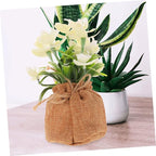 Zerodeko Realistic Faux Phalaenopsis Orchid with Pot Simulation Potted Flower for Living Office Bedroom Decor Creative Artificial Bonsai Home and Festival