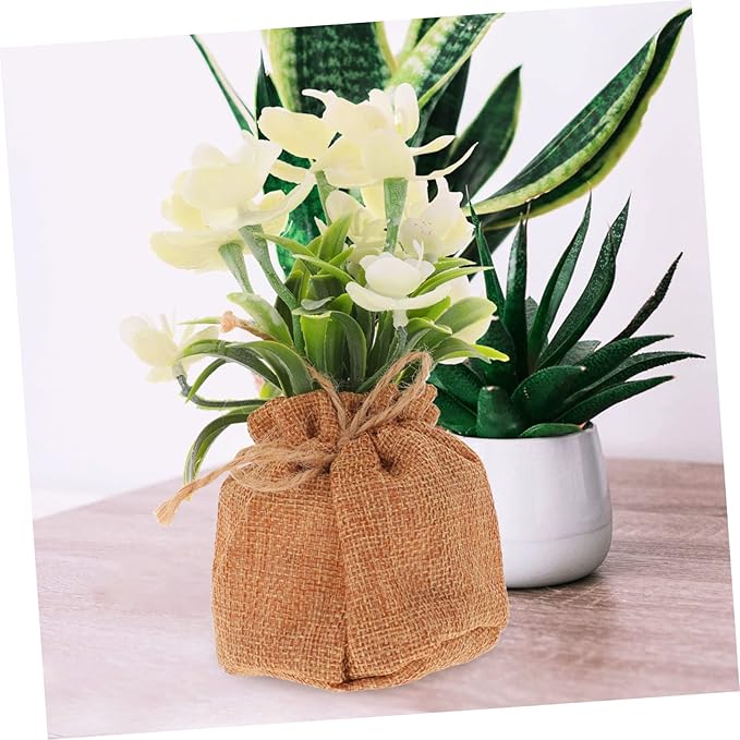 Zerodeko Realistic Faux Phalaenopsis Orchid with Pot Simulation Potted Flower for Living Office Bedroom Decor Creative Artificial Bonsai Home and Festival