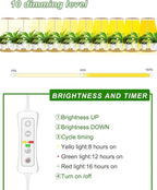 Plant Grow Light for Indoor Plant,Bamboo Mini LED Grow Light Garden,Height Adjustable,Automatic Timer with 8/12/16 Hours，1 Pack