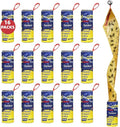 16 Pack Fly Traps Strips Indoor Outdoor, Flies Paper Sticky Hanging with Pins, Fruit Fly Tape Ribbon Roll for Home, Bug & Gnat Catchers for Inside, House Fly Killer for Winged Insect, Mosquito