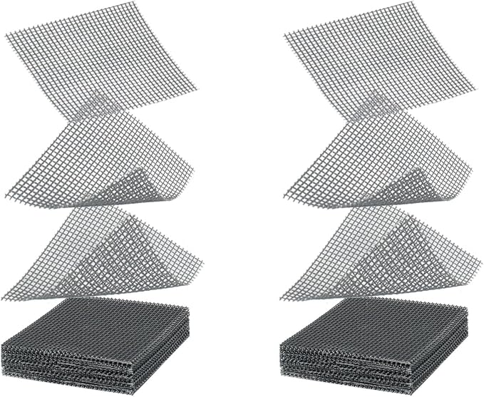 Square Pot Hole Mesh Screen Pad 2 Inch, 50 Pcs Plastic Bonsai Mesh for Plant Pot Drainage Cover Screen, Nursery Planter Bottom Drainage Inserts Grid Mat for Potted Succulent