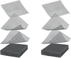 Square Pot Hole Mesh Screen Pad 2 Inch, 50 Pcs Plastic Bonsai Mesh for Plant Pot Drainage Cover Screen, Nursery Planter Bottom Drainage Inserts Grid Mat for Potted Succulent