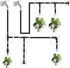 220Pcs Barbed Connectors Irrigation Fittings Kit,Irrigation Connector for 1/4" Tubing Garden Lawn Irrigation,End Plug,Barbs,Straight Barbs,Single Barbs,4-Way Coupling,Tees