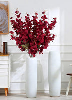 6PCS 35.43'' Red Delphinium Artificial Flower Faux Larkspur Silk Flowers Long Stem Blossoms Flowers for Tall Vase Floral Arrangements Home Table Wedding Decor(Red)