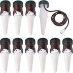 Hestya 10 Pack Plant Watering Stakes Automatic Devices Plant Self Drip Irrigation Slow Release Indoor Outdoor Terracotta Water Spikes for Potted Plants Flower (Black Base)