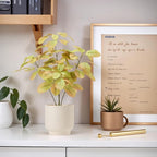 18" Fall Artificial Eucalyptus Plant,Indoor Fake Potted Plants with Ceramic Pots,Faux Plant Desk Plants for Living Room Kitchen Bathroom Office centerpieces Decor