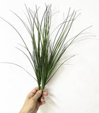 Artificial Wheat Grass Plants Fake Greenery Faux Onion Stems Plastic Plant Flowers Shrubs for Indoor Room Home Office Outdoor Decor Garden Porch Gardening Wedding Party DIY Wreath Decoration - 16 Pack