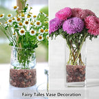 YISZM 5LB Succulent and Cactus Gravel Pebbles, 1/5 Inch Natural Decorative Polished Stones, River Rocks for Vases Gardening Indoor and Outdoor Decorative Rocks, Red