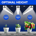Barrina T5 Grow Lights for Indoor Plants, 1ft Plant Lights for Indoor Growing, 5000K White Full Spectrum Grow Light, Individual Switch, T5 Grow Light Strip, Plug and Play, 8-Pack