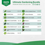 10 Carrot & 15 Lettuce Seeds Variety Pack Bundle, 25,325+ Non-GMO Heirloom Garden Seeds for Planting Carrots and Leafy Greens for Indoor & Outdoor Gardening