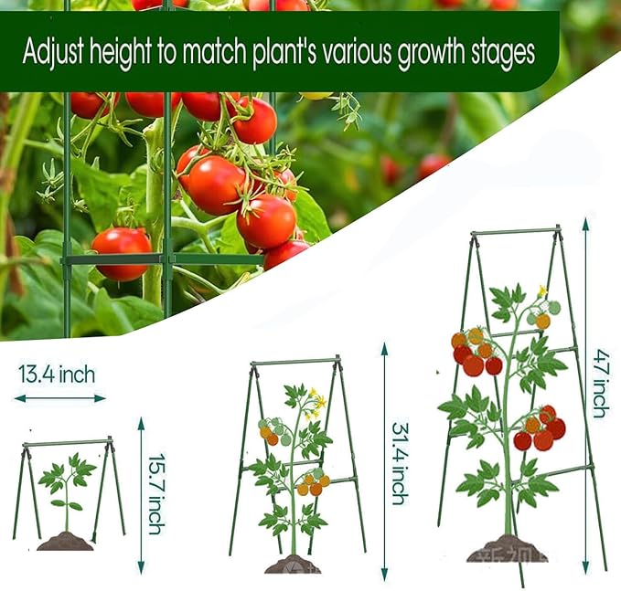 Small Size Garden Cucumber Trellis for Climbing Plants Outdoor, 47x16 inch A Frame Cucumber Trellis for Garden Raised Bed, Plant Support for Vegetable Vine Pea Bean, with Netting