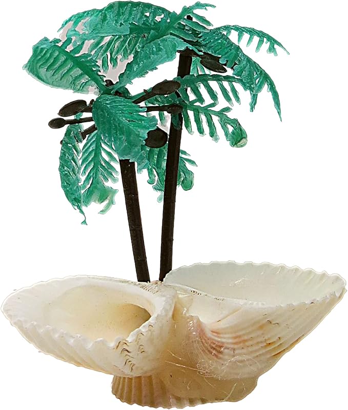 Needzo All in One Starter Kit Hermit Crab Habitat Supplies, DIY Terrarium Pack with1 Gallon Plastic Cage, Gravel, Scooper, Sponges, and Palm Tree Feeder for Crabs and Reptiles, 5 Pieces
