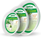 SupKing 6 Pack Plant Saucers (6inch /8inch /10inch),Heavy Sturdy Plant Trays Pot Tray for Indoor Clear Plastic Flower Pot Saucers Thicker Plant Water Drip Trays for pots(6" 8" 10")