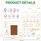 230 Pcs DIY Crystal Suncatcher Kit Lotus Style Sun Catchers Making Supplies Kit with 3 Size Tall Trellis for Potted Plants Indoor Plant Stake Suncatcher Decoration for Office Home
