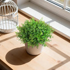 20 Bundles Artificial Plants Fake Greenery for Outdoor Spring Summer Decoration, UV Resistant Realistic Faux Shrubs Stems No Fade Plastic Boxwood for Planter Garden Patio Balcony Porch Backyard Indoor