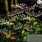 Kwaiffeo Solar Garden Lights Outdoor: Waterproof 2 Modes Twinkling Fireworks Light, Solar Lights for Outside Yard Pathway Garden Decor - Mothers Day Gardening Gifts for Women, Warm White -6Pack