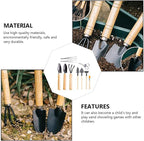 Ciieeo 10pcs Mini Gardening Tool Set for Succulent and Potted Planting with Wooden Handles, Soil Detecting Device, and Bonsai Accessories for Indoor and Outdoor Plant Care