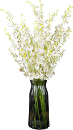 Silk Flowers in Bulk Wholesale Artificial Orchids, 11 Pcs (Each 28”), for Wedding Festive Party Home Office Decoration, Not Include Vase