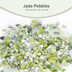 Pulovin 10 lbs Jade Pebbles for Indoor Plants, Decorative Pebbles for Bamboo, Vase, 3/8" Plant Gravel for Pots Indoor, Highly Polished Small River Rocks