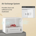 Mushroom Grow Tent with Temperature and Humidity Display,Smart Mushroom Growing Box,Mushroom Monotub Growing Kit with Grow Light,Indoor Still Air Box for Mushroom Growers