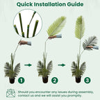 6FT Tall Artificial Palm Trees, Potted Plant (2 Pack) Tropical Areca Palm, UV Resistant Indoor/Outdoor Fake Plant in Black Cement Pot, Realistic Decor for Patio, Living Room, Office