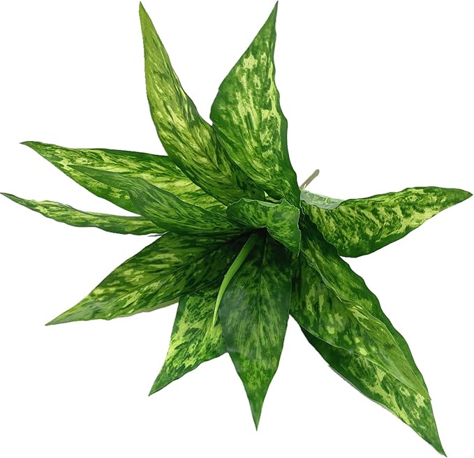 CATTREE Artificial Plants Outdoor, Fake Plant Décor Shrubs Faux Grass Plastic Leaves Greenery Bushes Home Garden Wedding Party Decorations Indoor Office Yard Verandah Planter Filler - Yellow 2 Pack