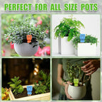 Terracotta Watering Stakes Large Head 4-Pack - Eco-Friendly Indoor/Outdoor Automatic Plant Hydration System, Delightful Slow Release Watering for Time-Saving Care